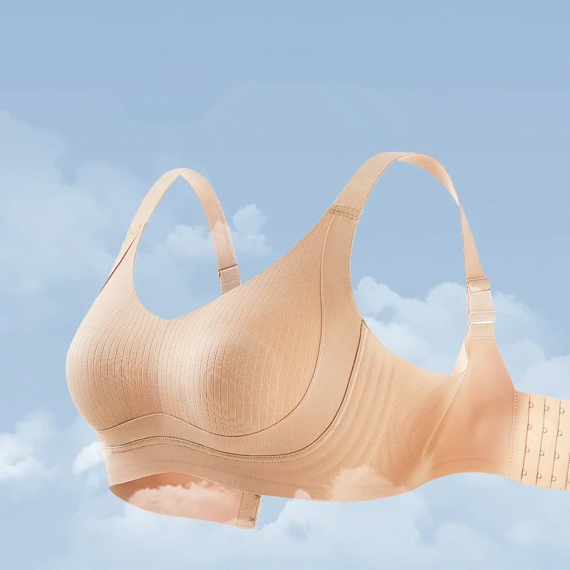 Удобный дышащий спортивный бюстгальтер без косточек, большого размера