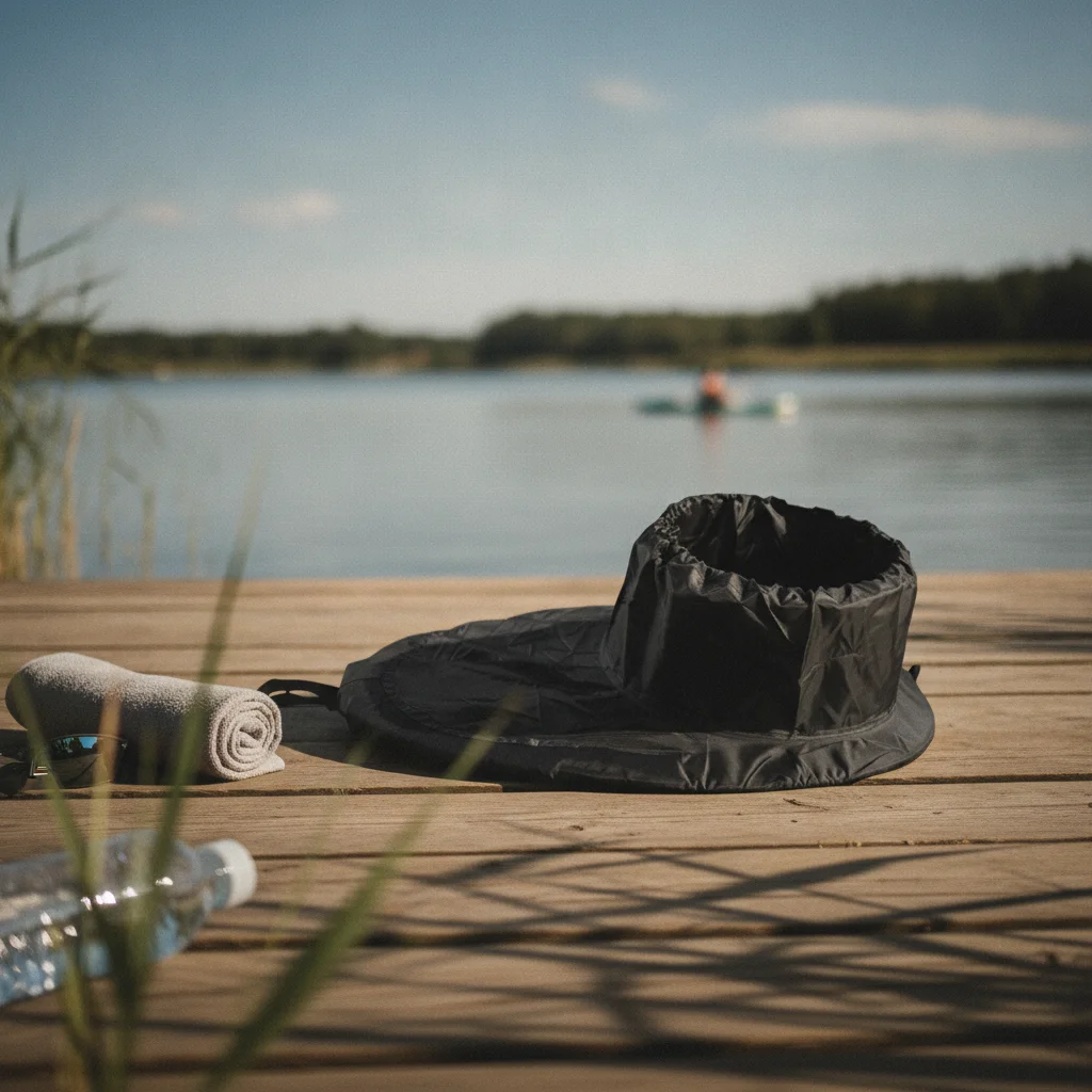 Kayak Spray Skirt Waterproof Spray Skirt with Pull Loop Kayak Cockpit Cover Black Gear Adjustable for Kayakers, Kayaking