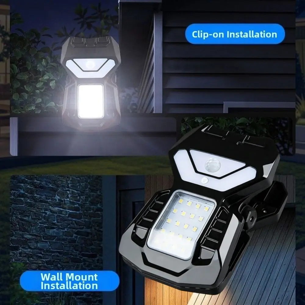 

Waterproof Solar Garden Lights Motion Sensor Solar Powered Solar Clip-on Lamp Clip On Super Bright Garden Wall Light