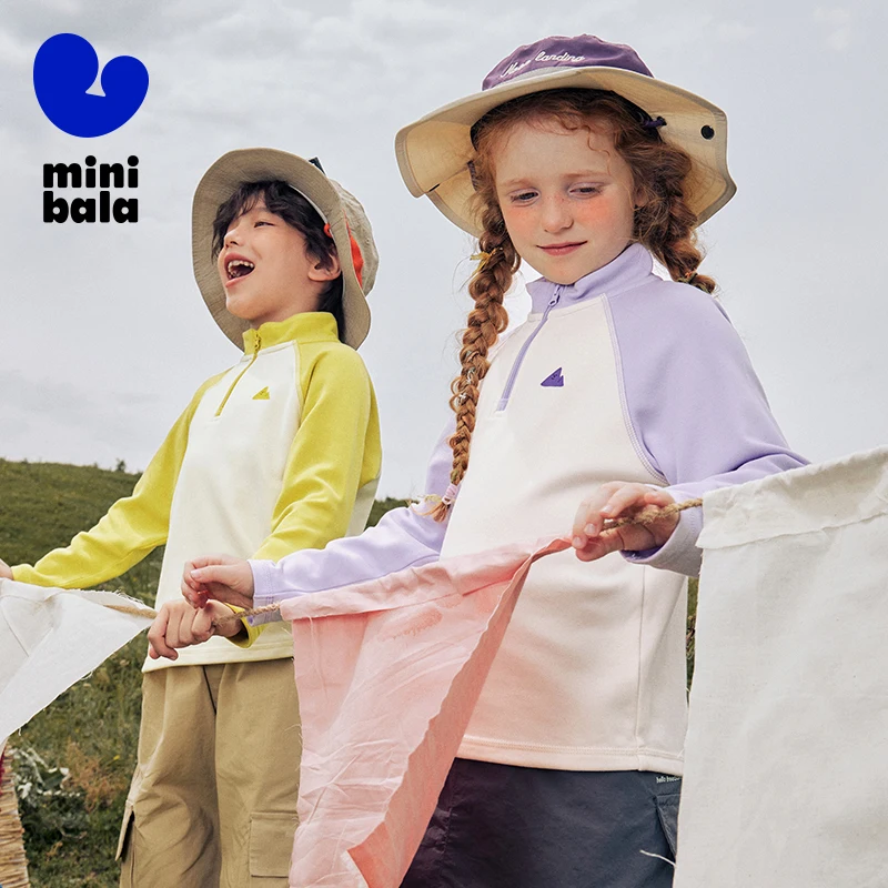 

Mini Bala Kids Long Sleeve T-Shirt 2025 Autumn New Thermal Antibacterial Base Layer Warm Top