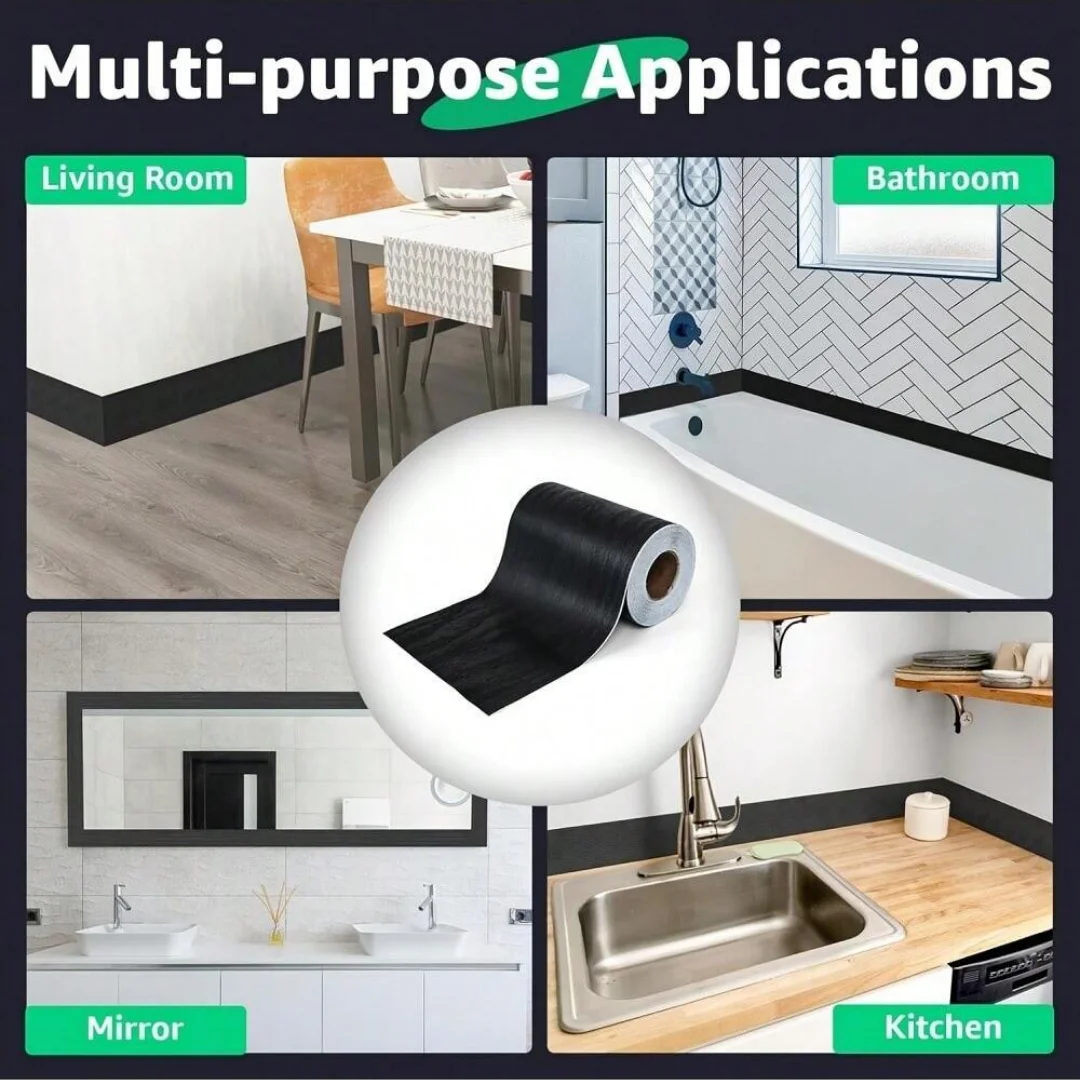 1 قطعة 5 متر x 10 سنتيمتر واقعية الخشب الحبوب إصلاح لاصق شريط لاصق الطابق الأثاث تجديد التفاف خط ملصق ديكور المنزل