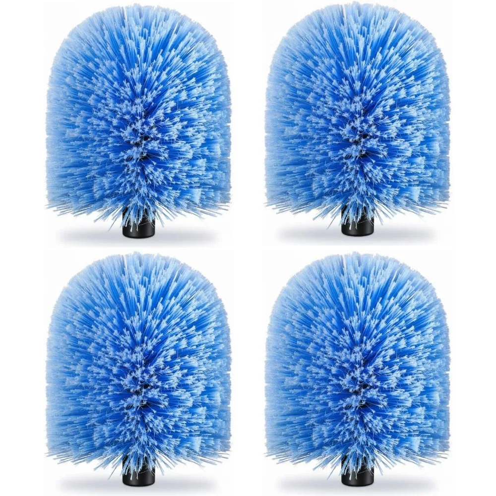 

4 Pack Screw On Cobweb Duster Head for Pole Spider Web Remover Brush Attachment Fits Standard 3/4 Inch Threaded Poles