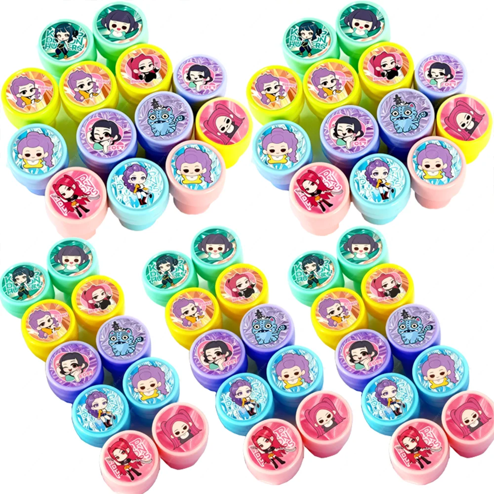 Kpop شيطان هنتر طوابع هدايا الحفلات الكورية Kpop ختم Stamps الاطفال الفصول الدراسية المدرسية المكافآت جوائز جودي حقيبة هدية حفلة عيد ميلاد #6