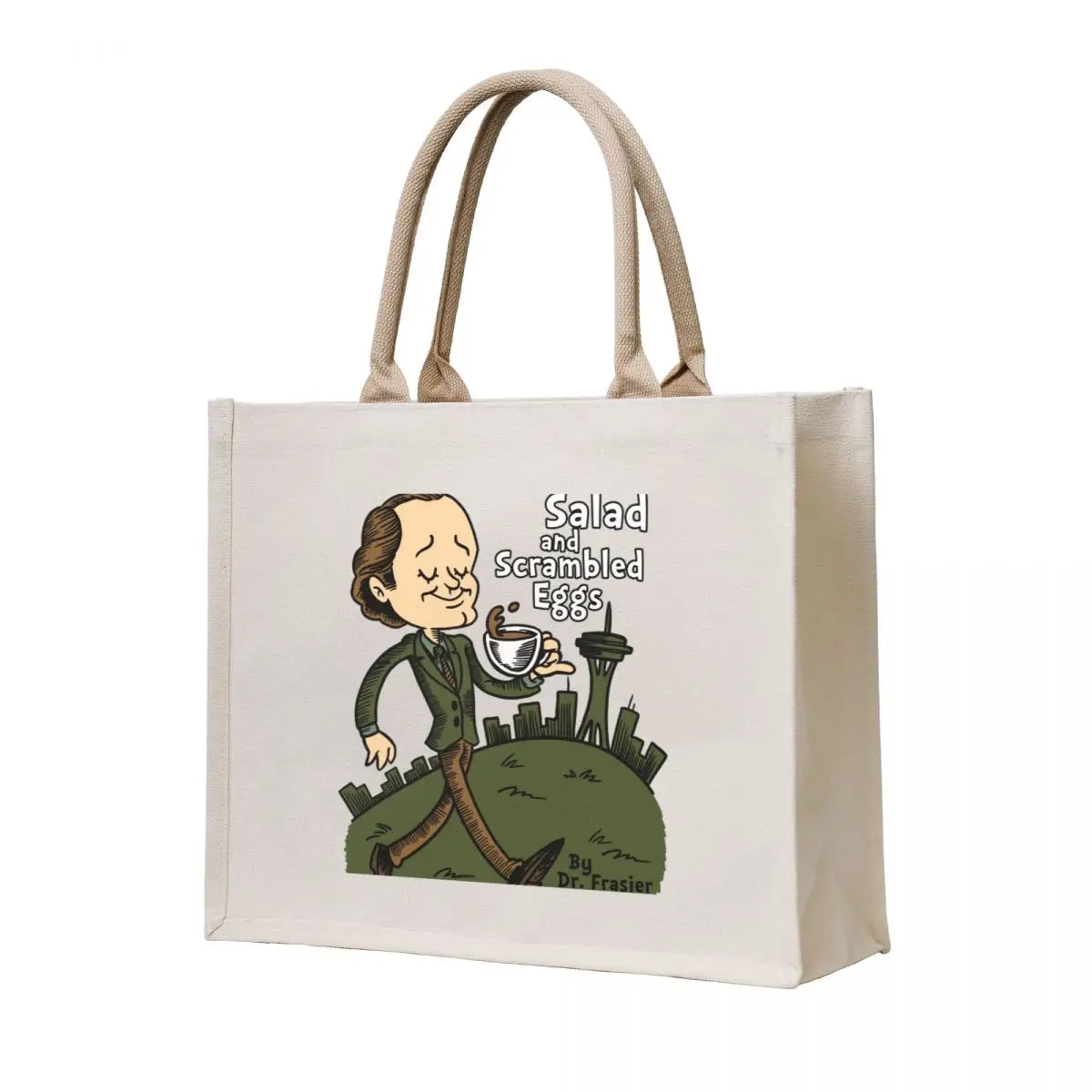 

Tossed Salad and Scrambled Eggs Tote Bag Women's beach bags cute tote bag supermarket folding bag