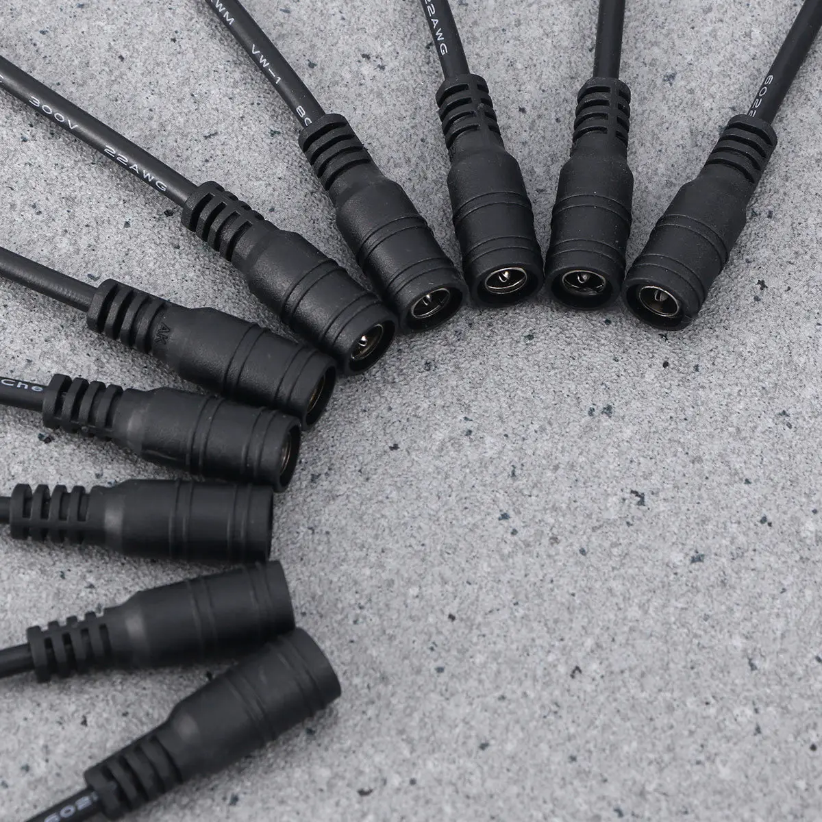 10Pcs 5.5x2.1mm Female 12V Dc Power Connector Pigtail Cable for LED Strip Cctv Custom Wiring Reliable