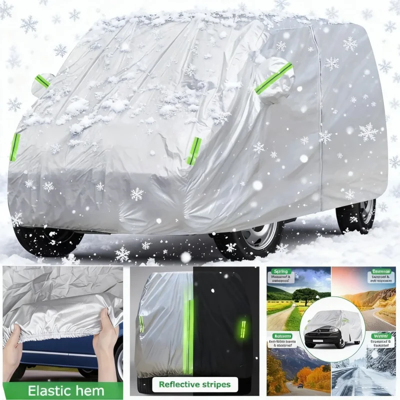 Car Waterproof Car Cover Camper Van Full Protect For VW Transporter T3 T4 T5 T6 Multi-Functional Snow And Fog Blocking Car Cover