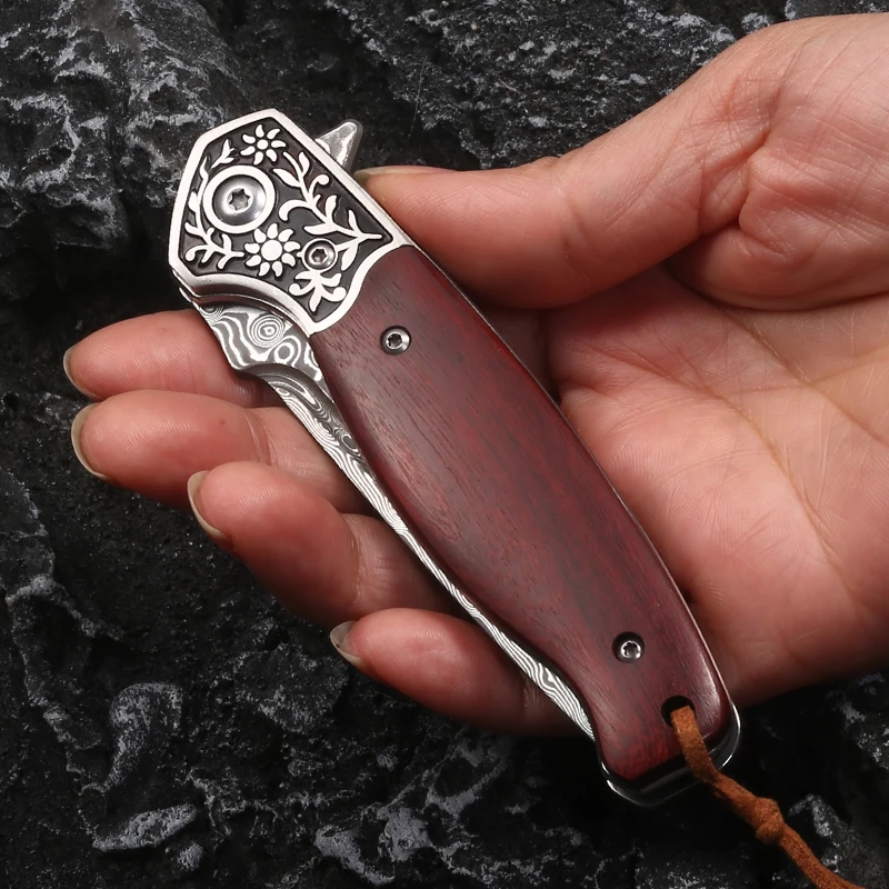 VG10 Damascus Folding Knife Tactical Military Outdoor Camping Survival Hunting EDC Self Defense