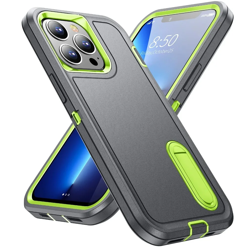 3-in-1 Hybrid Militär Anti-Schock Robuste Handyhülle für iPhone 18 17 Air 16 15 14 13 12 11 Pro Max PC Hartschalen-Handycover – Detail 11