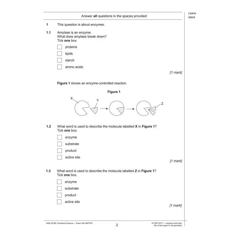 GCSE Combined Science AQA Practice Papers Foundation Pack 1 CGP Books Coordination Group Publications 9781782948292 Book