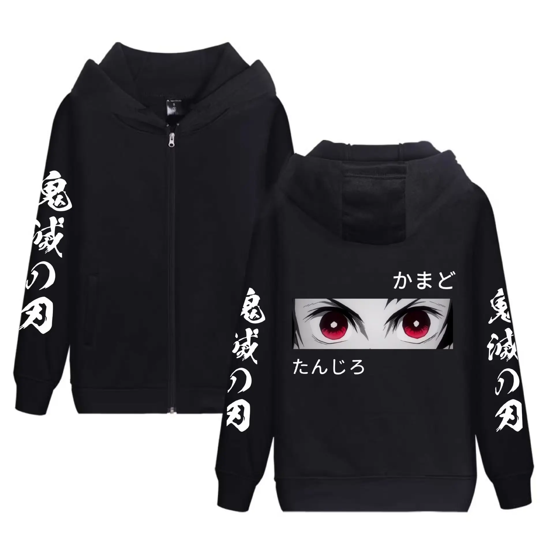 

Anime Demon Slayer Zip Up Hooded Jacket Women Men Sweatshirt Streetwear Y2k Oversized Casual Long-sleeved Tops Autumn Winter New
