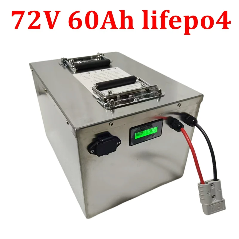 lithium 72V 60Ah lifepo4 battery BMS 24S for 8000W 3500W bicycle bike scooter Motorbike Motorcycle + 10A charger