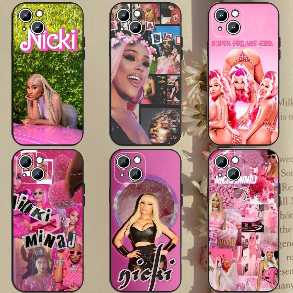 Hot Singer N-Nicki M-Minaj  Phone Case For Apple iPhone 15,14,13,12,11,XS,XR,X,8,7,Pro,Max,Plus,mini Silicone Black Cover