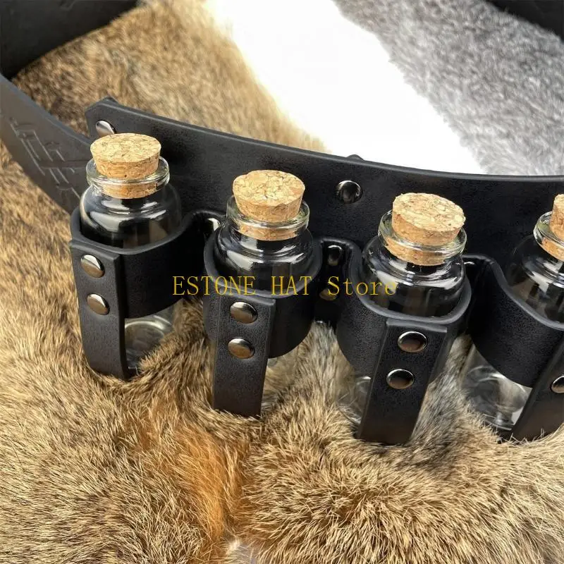 49mf-ヴィンテージ中世の錬金術師ベルト-4-本のボトル付き-ハロウィン-コスプレ-ウエストバンド用