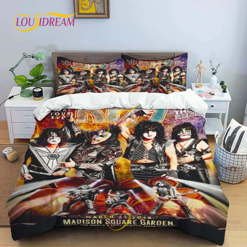 

Customizable Pattern duvet Set Full Size Kiss Band bedding Melody Bedding Set Kiss Band Fan Gift Pillowcase single/double