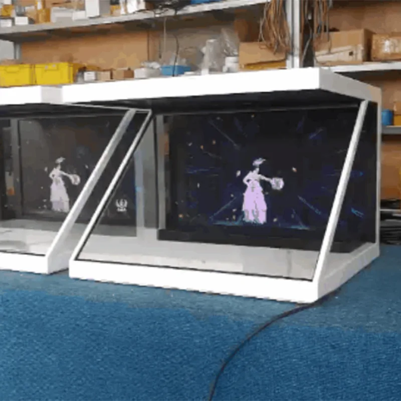 Imaging glass display cabinet 180-degree holographic display cabinet exhibition hall interactive stereoscopic phantom imaging