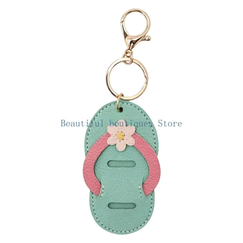 U4LF Decorative Bag Charm Keychain with Stitched PU Leather Body and Two Slots for Temporary Sunglasses Storage On The Go