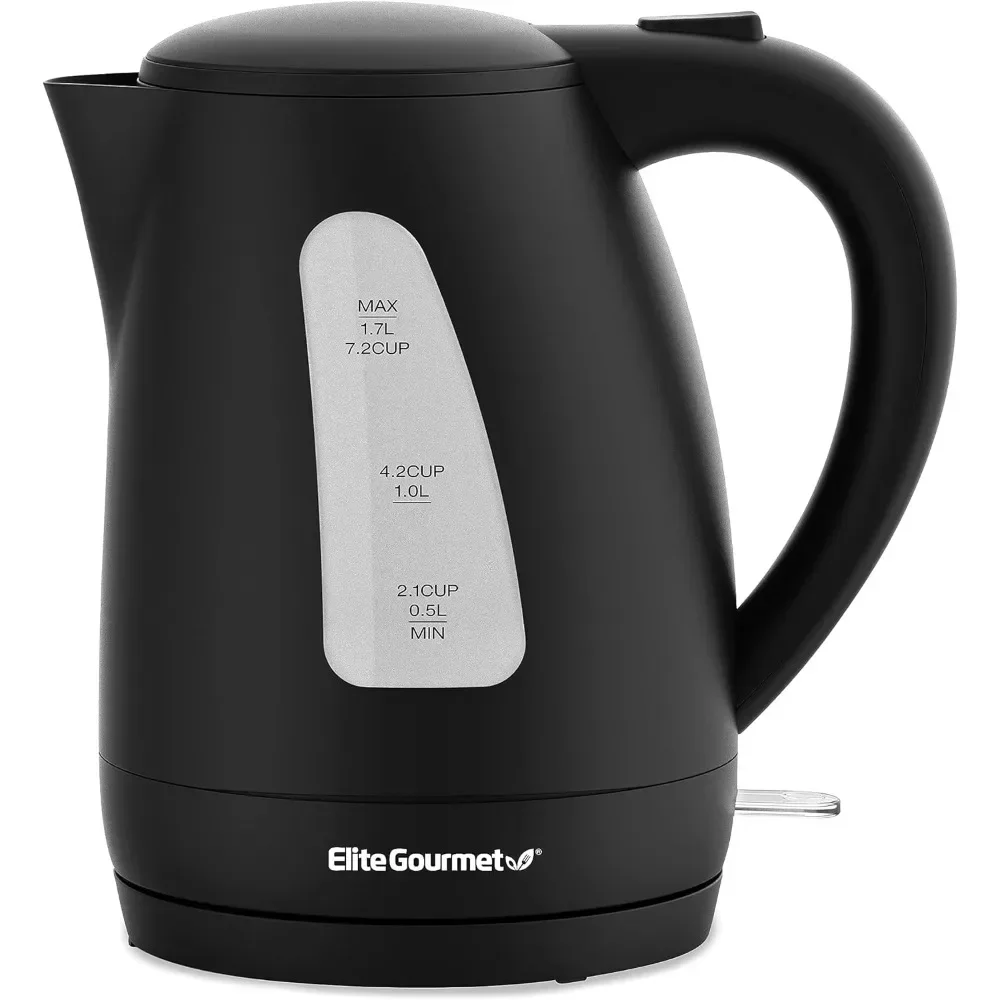 Elite Gourmet EKT8690 1.7L Electric Tea Kettle 1500W Hot Water Heater Boiler BPA-Free,Fast Boil,Water Level Window,Auto Shut-Off