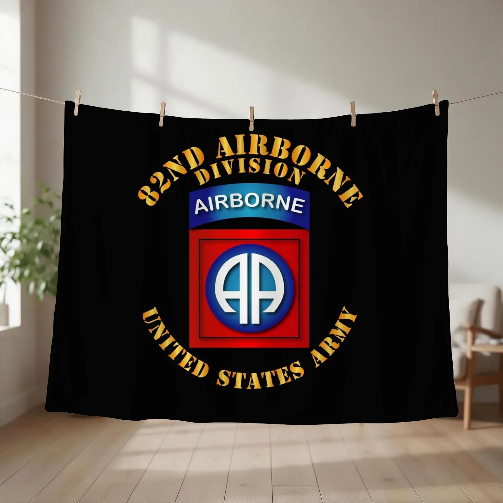 Army - 82nd Airborne Division - SSI - Ver 2 Throw Blanket Summer Kid'S Thermal Blankets For Baby Blankets