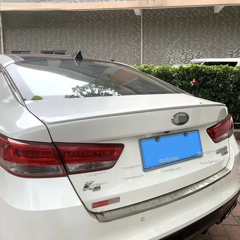 For Kia Optima K5 Spoiler 2016-2019 ABS Plastic Primer Color Rear Trunk Lip Spoiler Car Styling