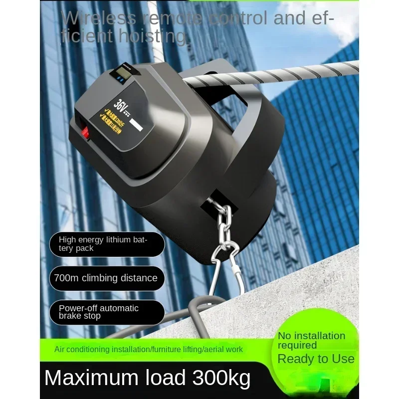 Adhere to quality Rope Climbing Air Conditioner Outdoor Condenser Hoisting Ascender Portable Remote Control Lifting Electric