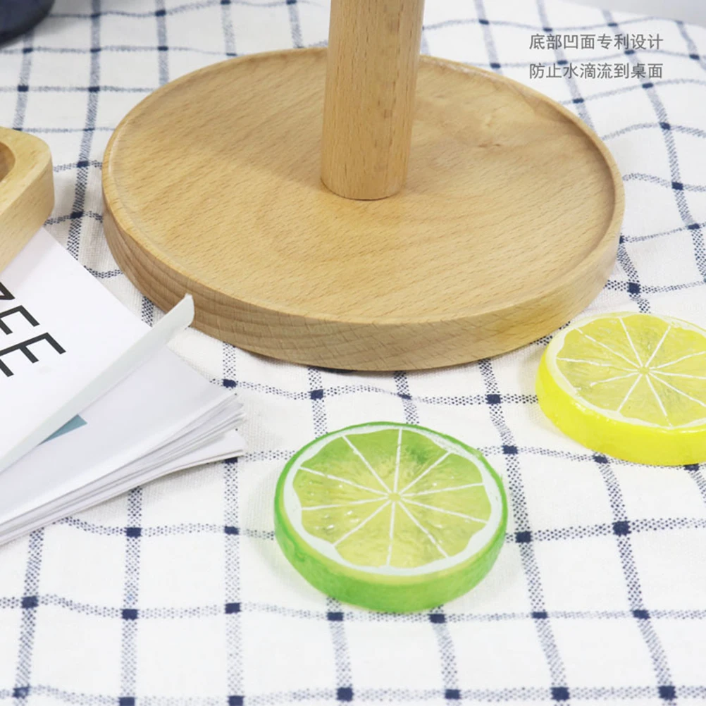 

1 шт., классическая подставка для кружек из цельного дерева, съемная кухонная полка для хранения, органайзер для чашек кофе, чая, подвесной держатель, 6 крючков