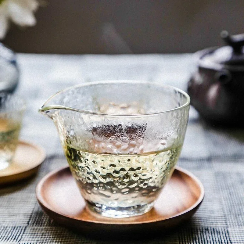 

PINNY Heat-resistant Fair Tea Cup Exquisite Handmade Transparent TeaCups Kung Fu Tea Sets Japanese Tea Ceremony Cup And Saucer