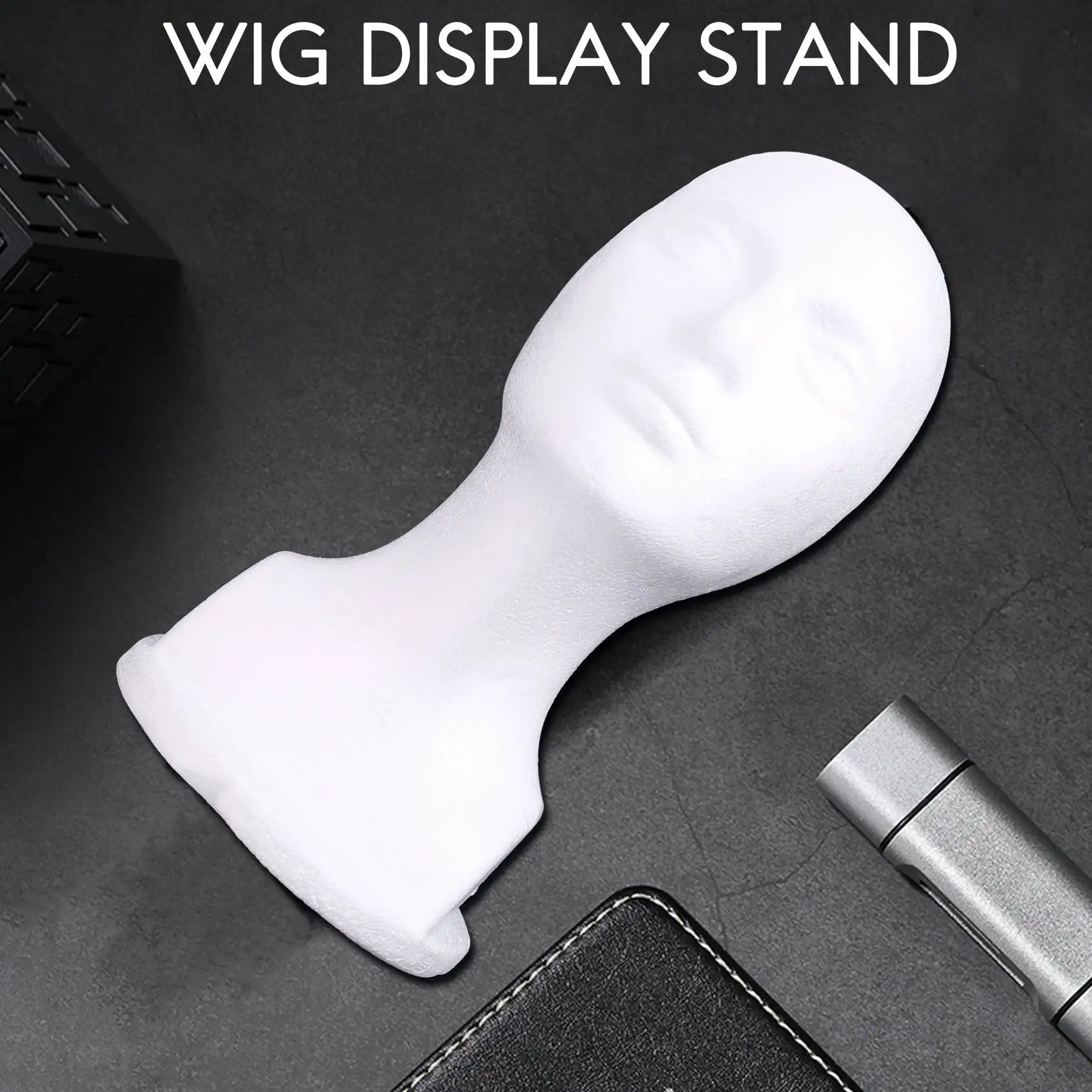 

AT14 Mannequin Foam Head Model Glasses Hat Wig Display Stand