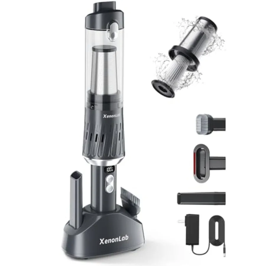 Handheld Vacuum Cordless 25000Pa Car Vacuum 3-in-1 Handheld Vacuum Includes Smart Display and Charging Base Hand Vac Cordless R