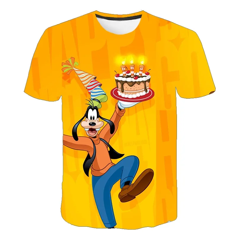 Disney classic goofy men's round neck T-shirt summer men's trend loose shirt T-shirt funny street cool