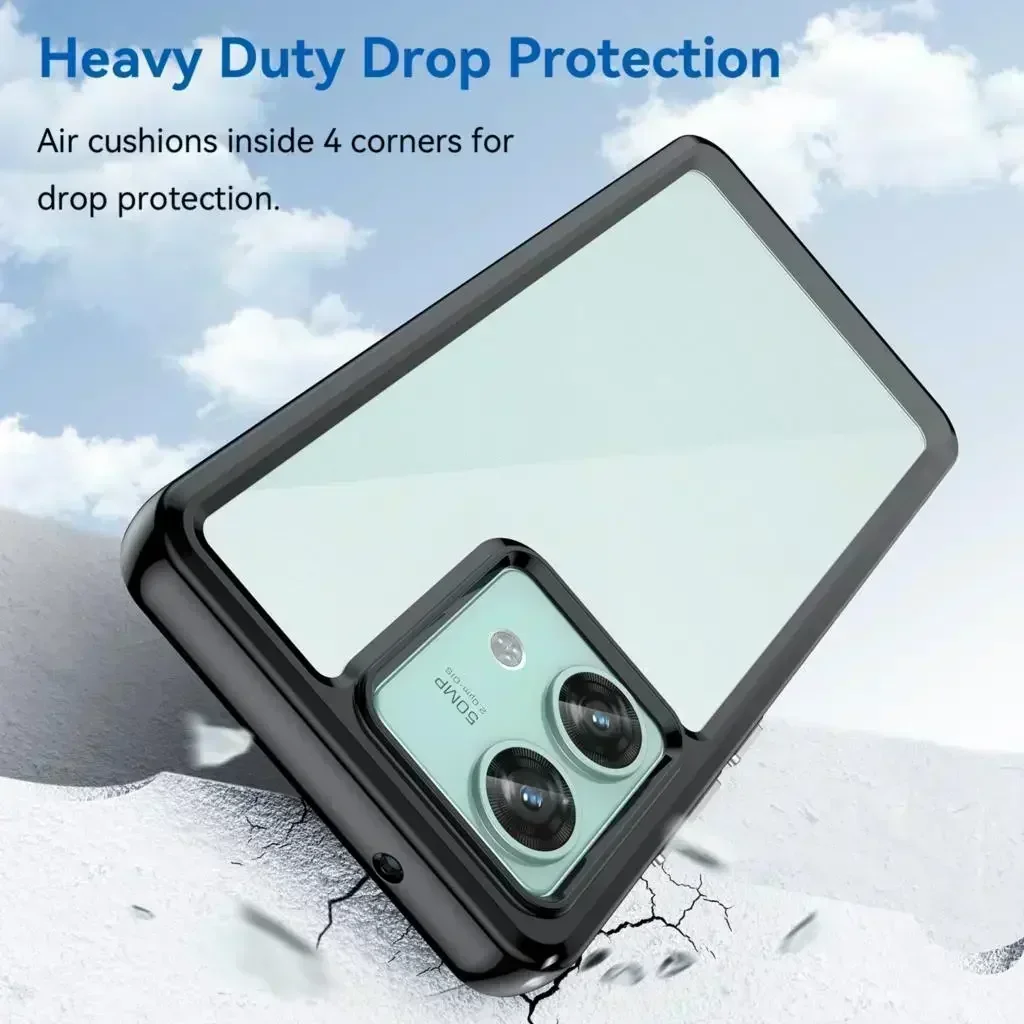 حافظة لهاتف Moto Edge 40 Neo Clear لهاتف Motorola Moto Edge 40 Neo Cover Coque Fundas مصد هاتف صلب شفاف مقاوم للصدمات