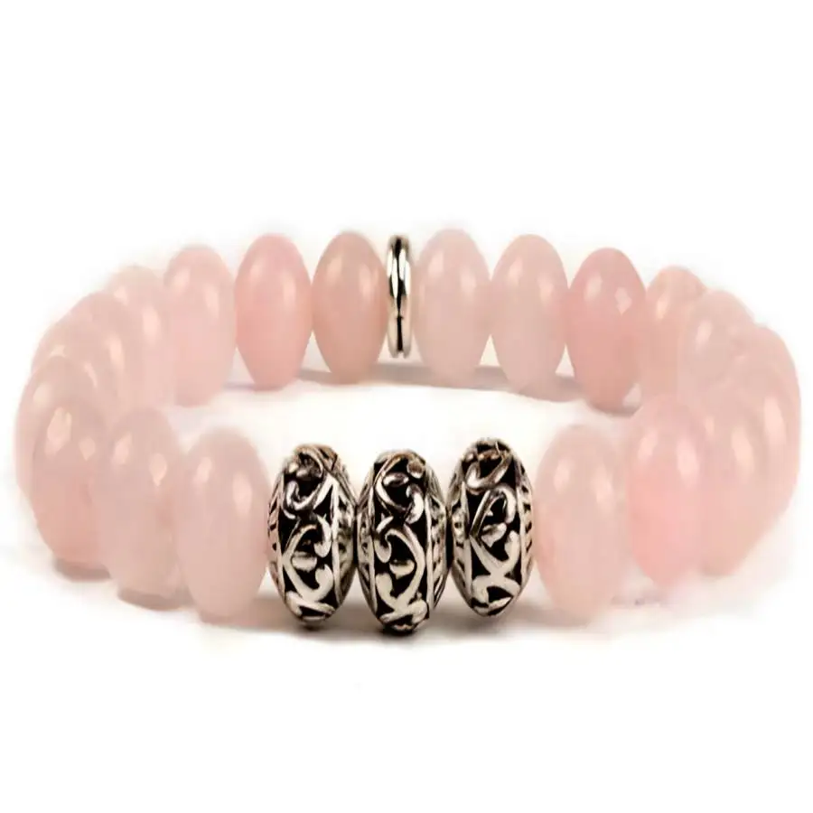 

8mm Powder Crystal Bracelet 7.5 inches Buddhist Energy Bodhi Jewelry Bead Yoga Gemstone zazen Healing Nirvana Japa Buddha