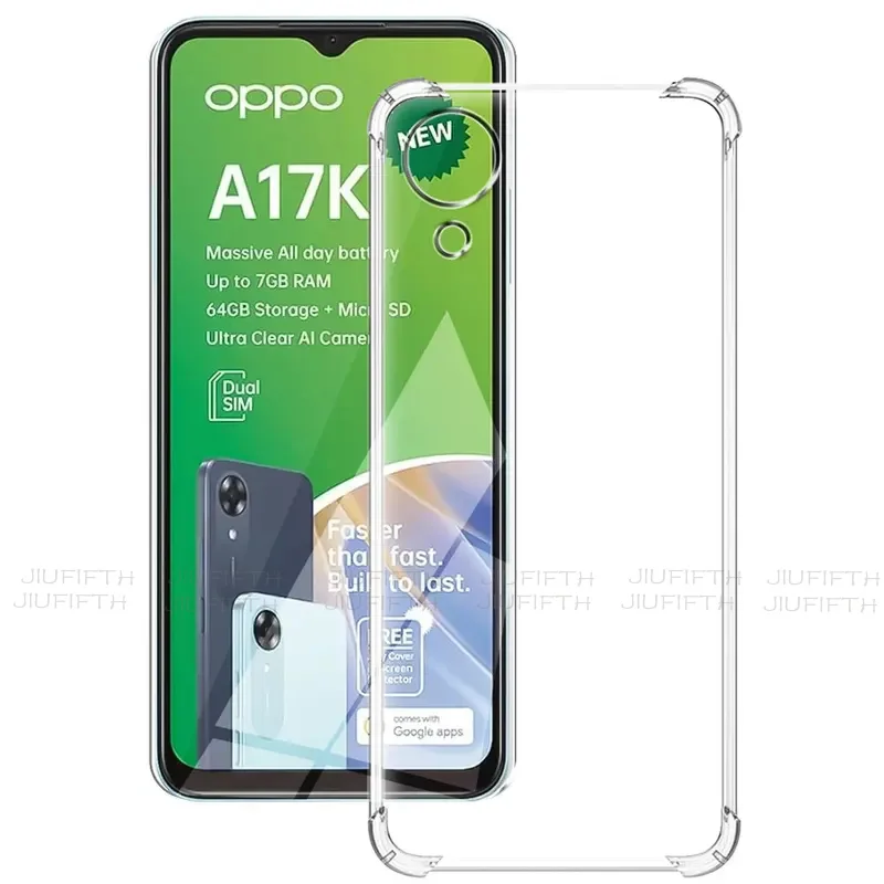 

Transparent Funda Cover For OPPO A17K Case 2022 Clear Shockproof Silcone Soft Phone Cases Coque On Appo Apo Arro Orro A17 A 17 k