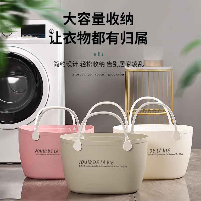 Multifunctional Plastic Handheld Basket Eco Shopping Basket for Grocery Fruit Vegetable Picnic Dirty Laundry Storage