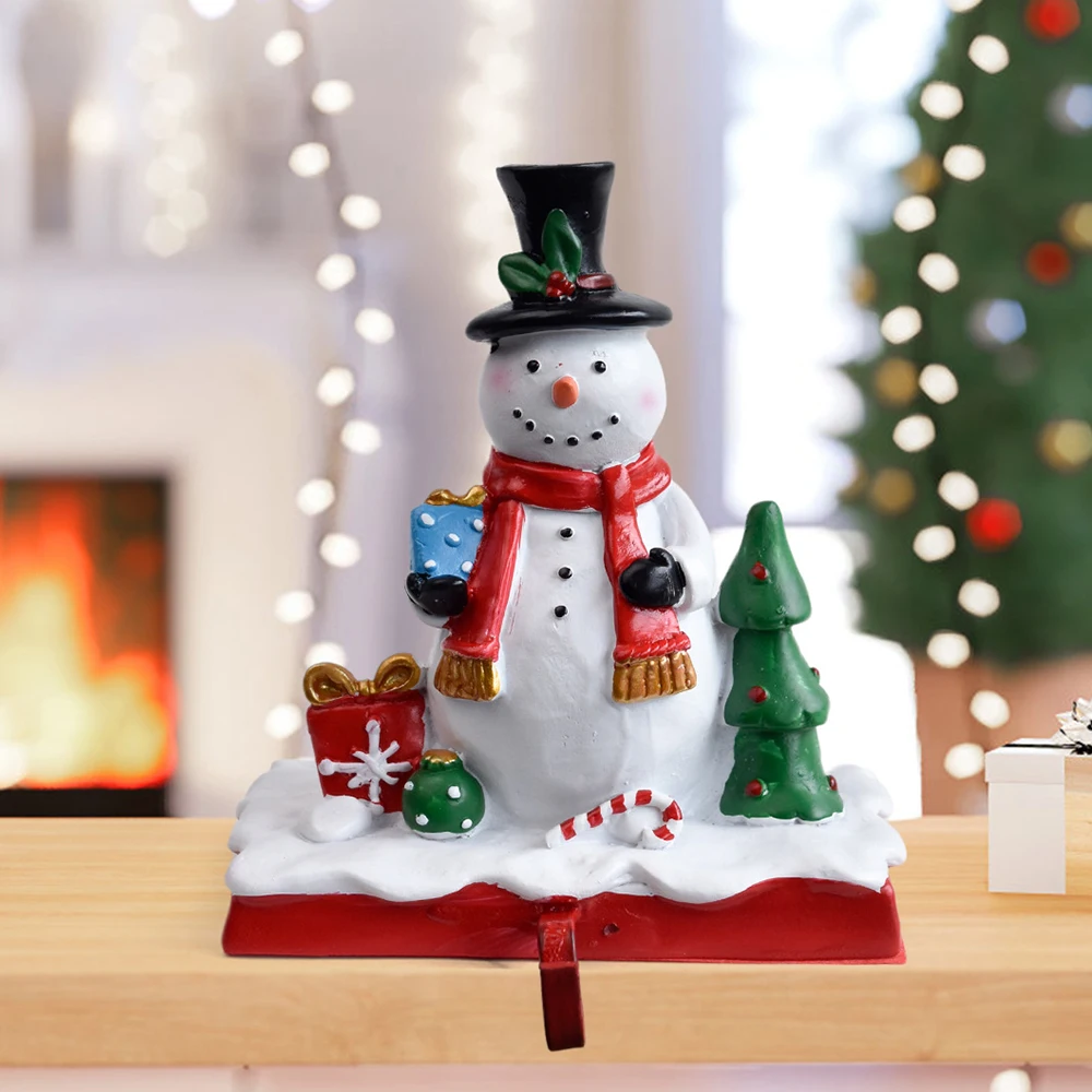 Santa Claus Sculpture Snowman Ornament Christmas Decoration Holiday Gift Entryway Home Decoration items Living Room Resin Craft
