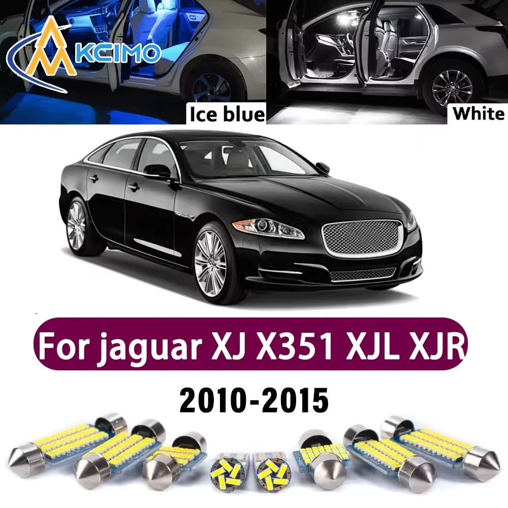 

KCIMO Car Bulb Accessories Interior Light Foot Mirror Lamp Kit For jaguar XJ X351 XJL XJR 2010-2015 Car Dome Vehicle Trunk Lamps
