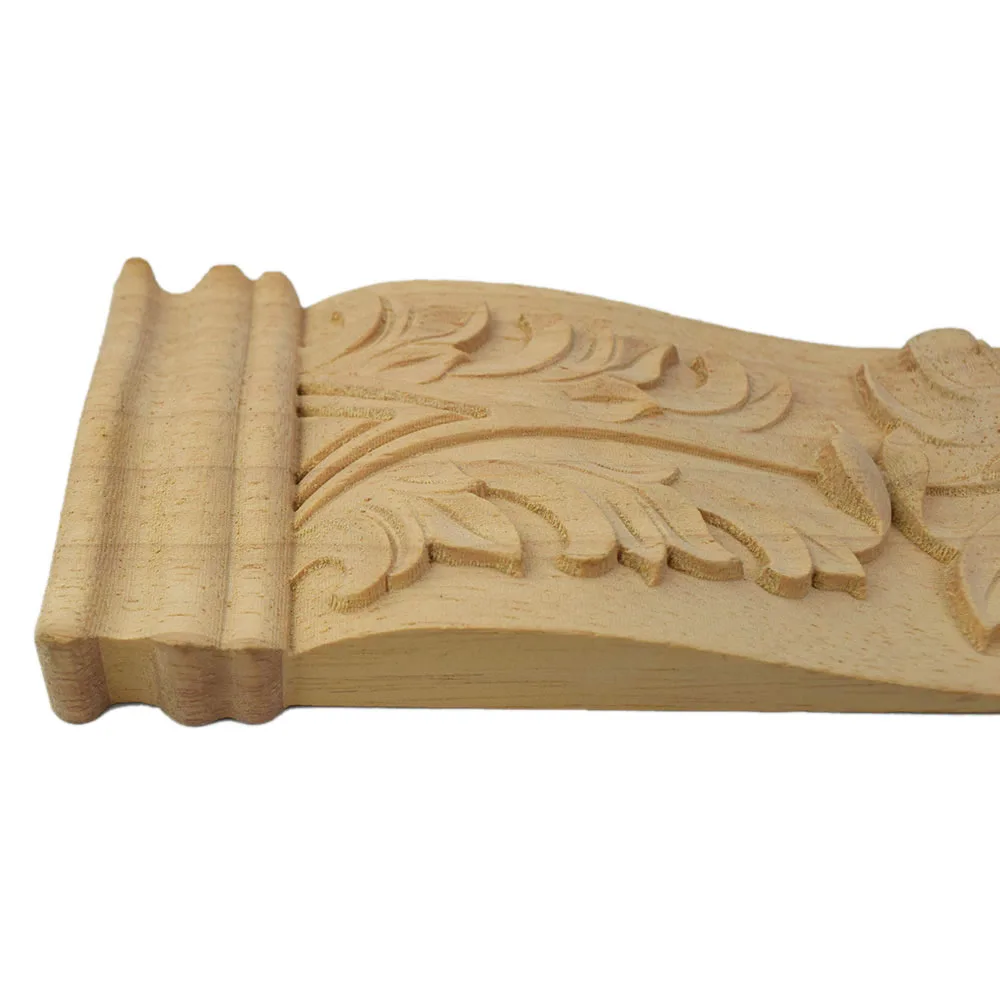 Woodcarving Corbels Decal Column Wood Furniture Decorative Mouldings Decal Cabinet Door Wood Figurine Crafts Home Decor