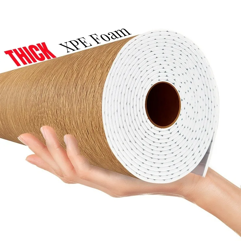 Thick Imitation Wood Grain Wall Stickers Self-adhesive Wallpapers Foam Aluminum Film Peel and Stick Wallpaper Living Room Decor