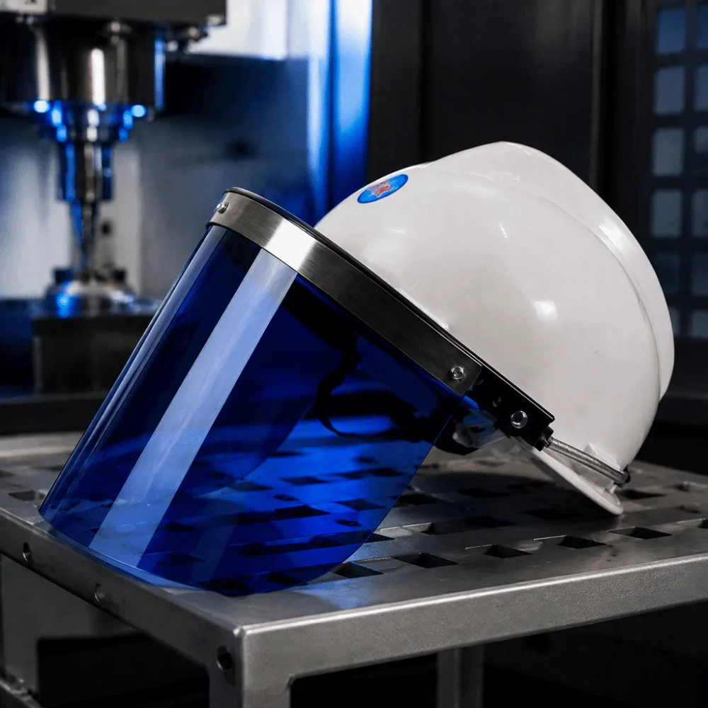 High Temperature Resistant Protective Face Shield Impact Resistant Transparent Welding Mask Fireproof Heat Insulation