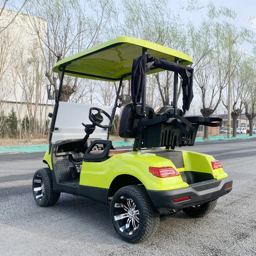 Sospensione anteriore indipendente il carrello da Golf a 2 posti elettrico con cinghie per sacca da Golf e cestino e secchio di sabbia carrello da Golf elettrico