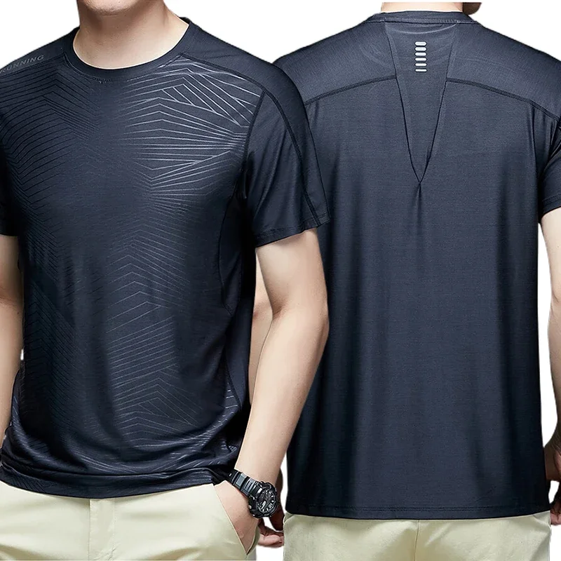 Men Badminton Top Quick Drying Boxing Training Sport Shirt Outdoor Casual Running T-shirt Summer Workout Clothes Football Tee