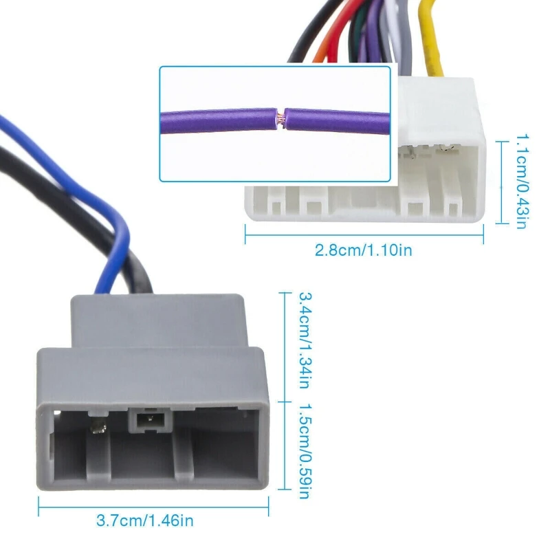 Wiring Harness Connector 20 pin Stereo Radio Plug Lead Wire Adaptor for 70-7552 Frontier Versa Car Interface Cable