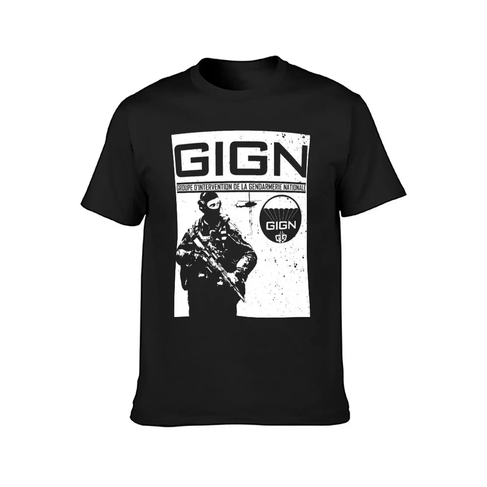 GIGN Elite Forces National Gendarmerie Intervention Group T-Shirt hippie clothes quick drying men tshirt