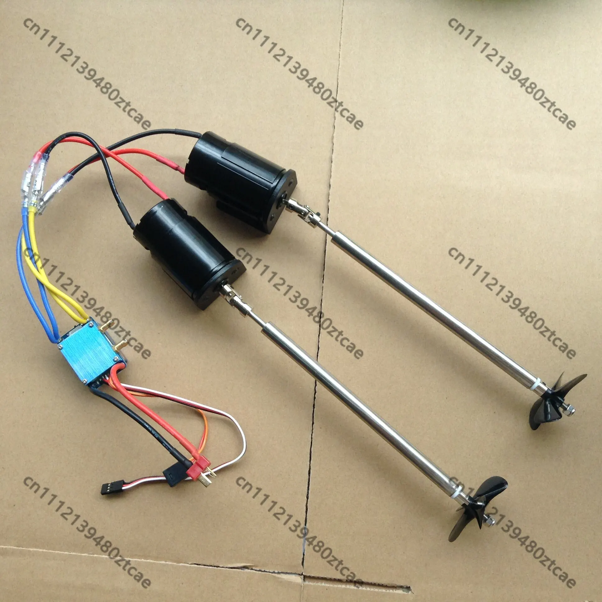 

550 Motor Dual Power Kit for Bait Boat 480A Brushed Water Cooled ESC 2S Battery Compatible RC Boat