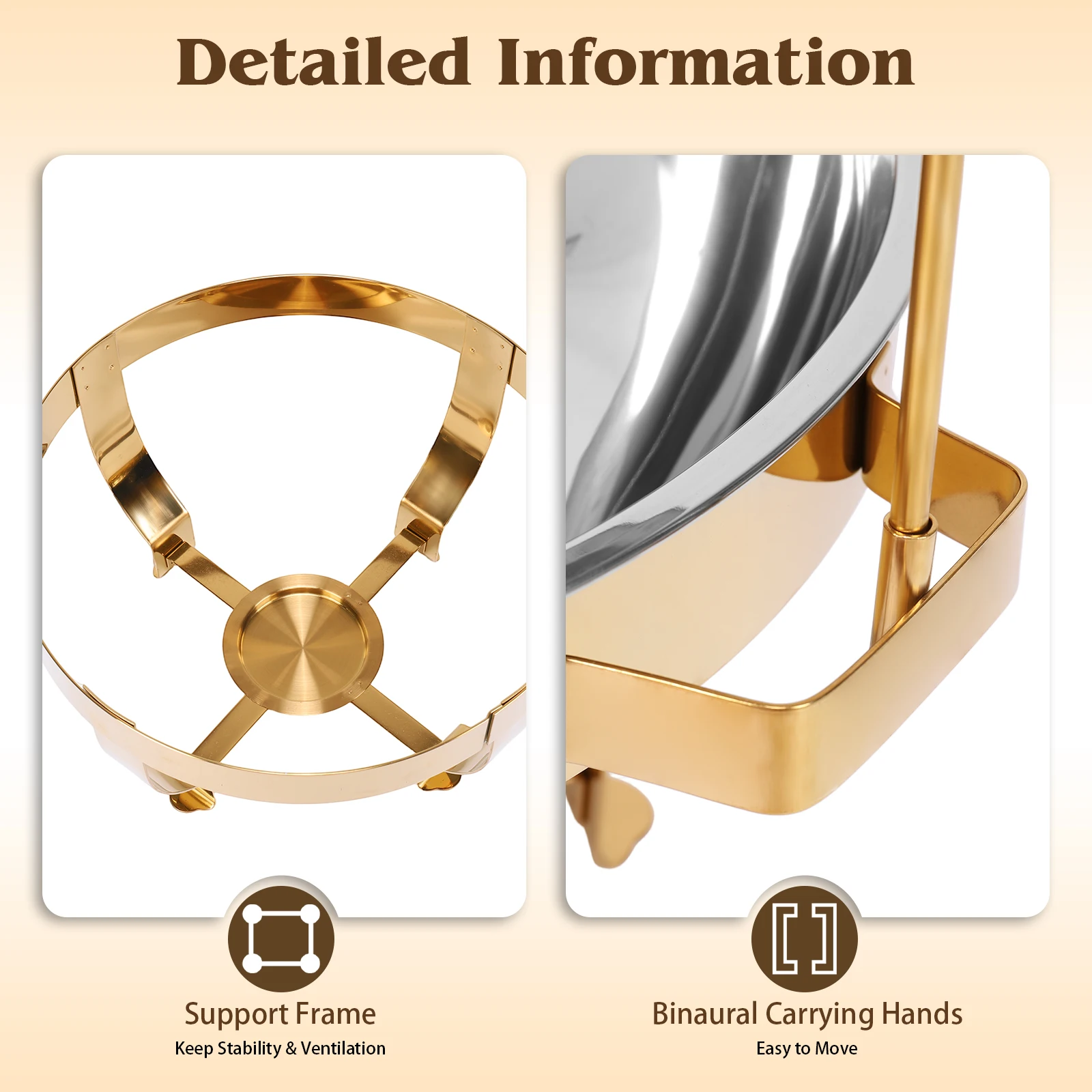

4 шт., буфетная печь из нержавеющей стали, 8 л, обеденная печь с подвесной крышкой, большая емкость, набор грелок для буфетного сервера для семейных вечеринок