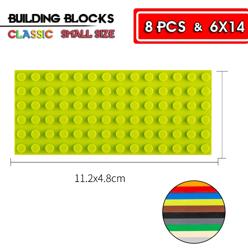 Building Block Basic สองด้านแผ่นด้านล่าง6X14 Hole การศึกษา Creative ยี่ห้ออาคารบล็อกของเล่น