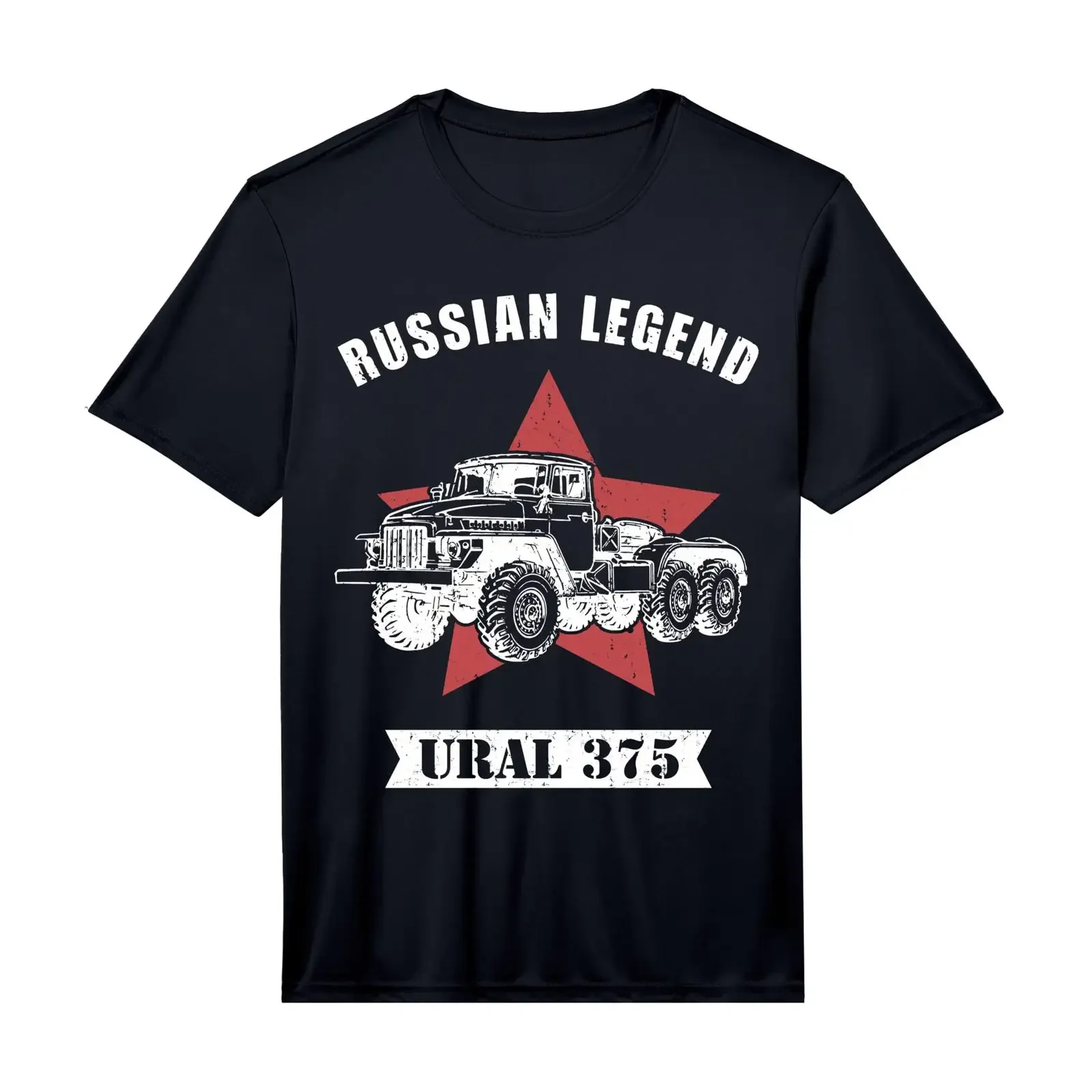 Mens Ural 375 Offroad Truck East Germany Military Performance T Shirt vintage Washed Breathable Versatile streetwear Unisex