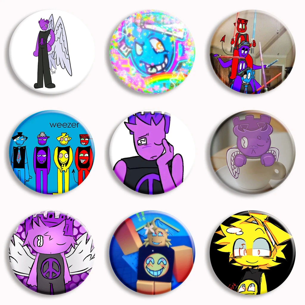 Jimbojimmy123 Anime Soft Button Pin Jimbo Peace Spicy Funny Meme Cartoon Brooch Badge Bag Decor Accessories Kids Gifts