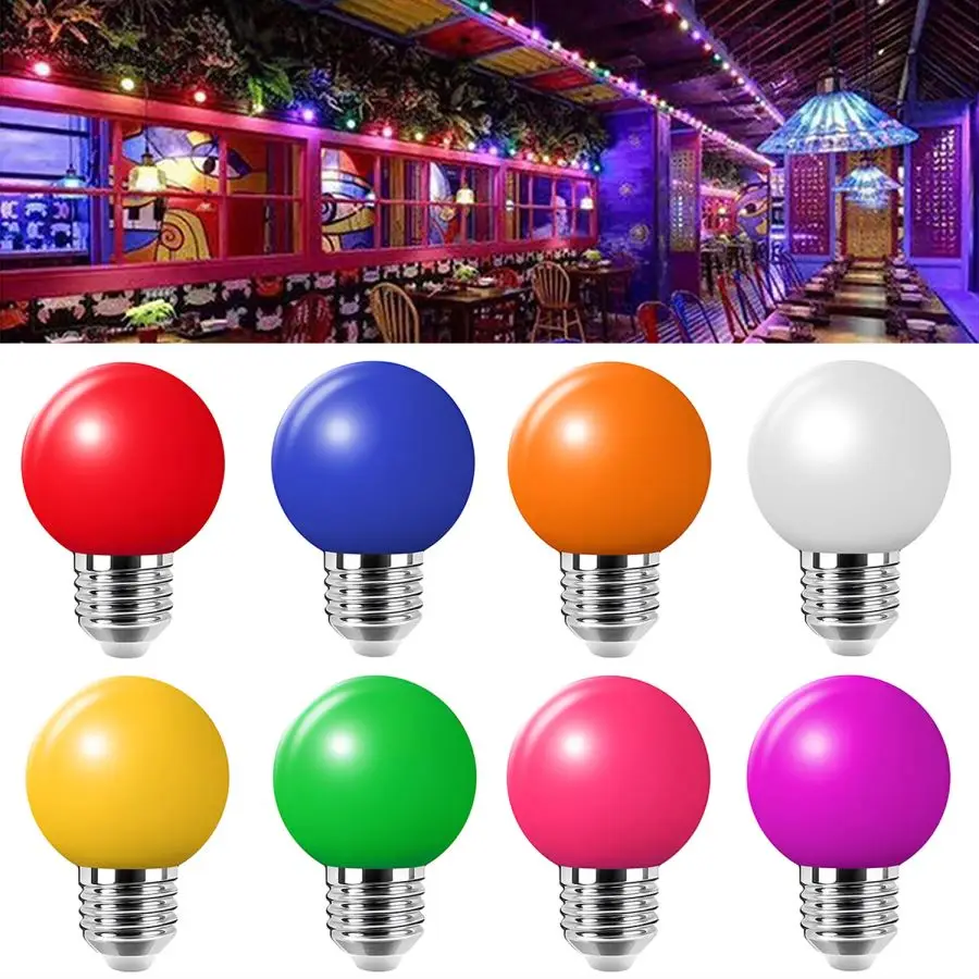 

1 Pack LED Bulb 3W E27 RGB Blubs AC220V Colorful LED Bulb Lamp Energy Saving LED Golf Ball Light Decoration Lamps Night Light