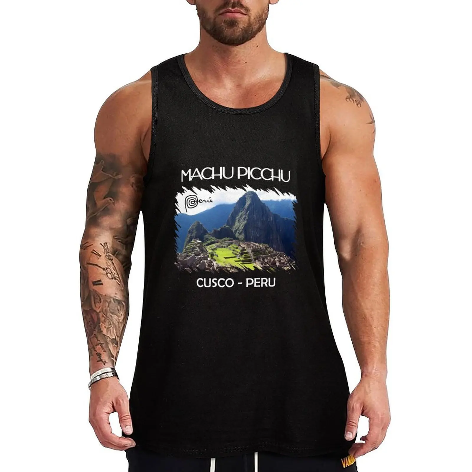 

Machu Picchu Peru Llama Cusco Tank Top Heavy Duty Tank Top Work Outdoor Sleeveless Shirt