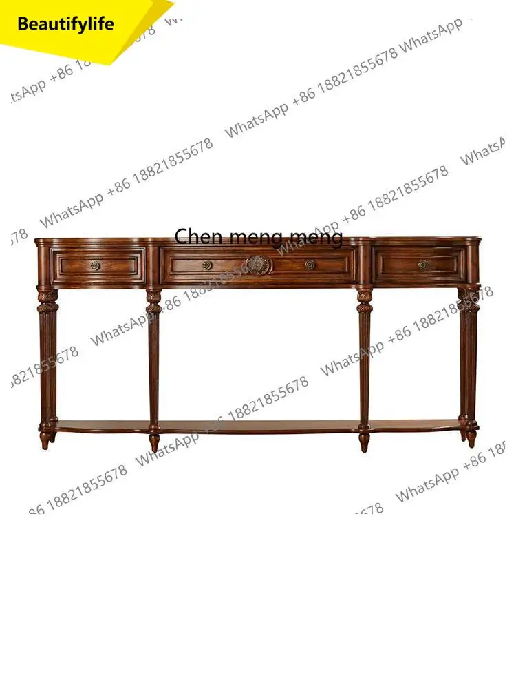 

A38 Американский входной столик из цельного дерева, концевой шкаф в прихожей в стиле ретро, европейский стиль, коридорный шкаф, спинка дивана несколько